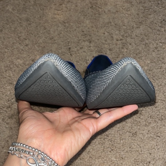 Rothy’s The Point Pointed Toe Flat Cloud Grey Birdseye 10 - Picture 8 of 11